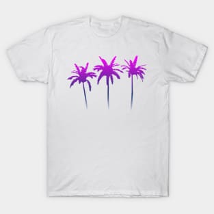 purple pink palm tree design T-Shirt